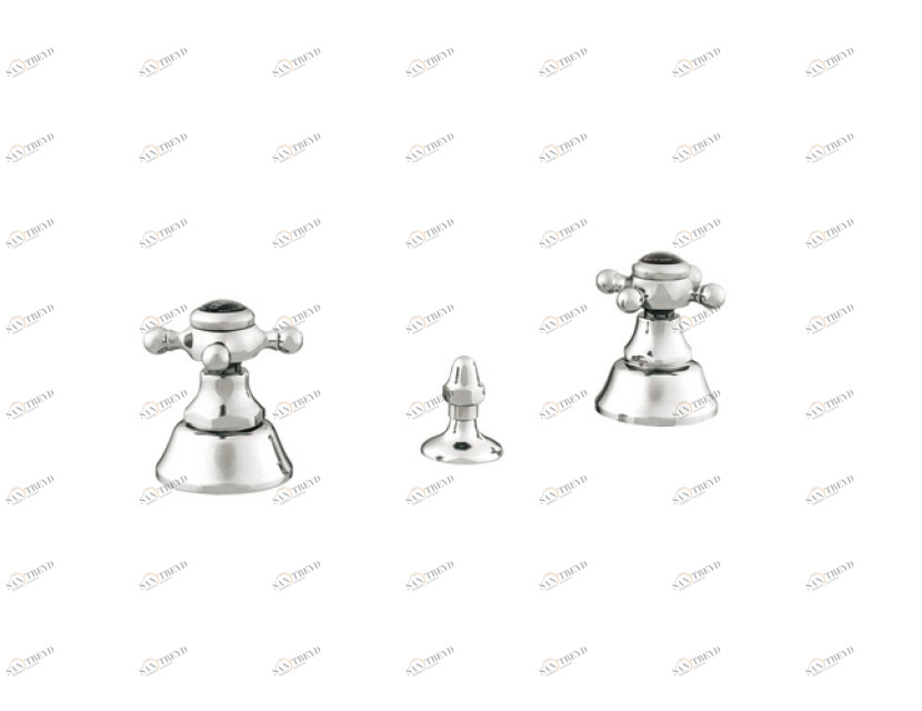 035022.BN0.30 Биде с тремя отверстиями из черного фарфора Античная латунь Mestre RETRO