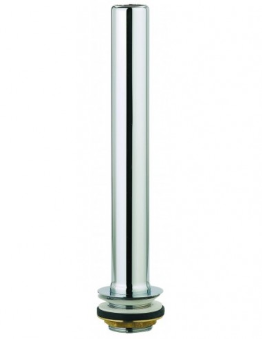 360100 000 00  Трубка сливная для мойки, Д. 50 мм, гидрозатвор 300 мм, латунь хромированная Valentin Сталь  - Вид №1