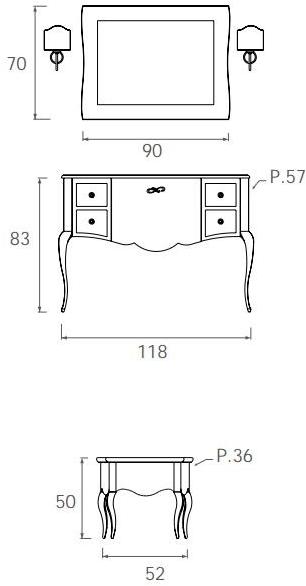 LEGNOBAGNO Лаковая тумба под умывальник с ящиками Novecento sun-id-1383014 - Вид №2