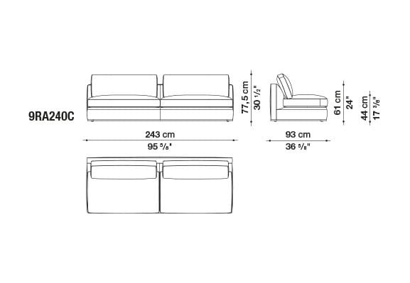 Угловой диван из ткани B&B Italia Ричард ARCH-00040927 - Вид №25
