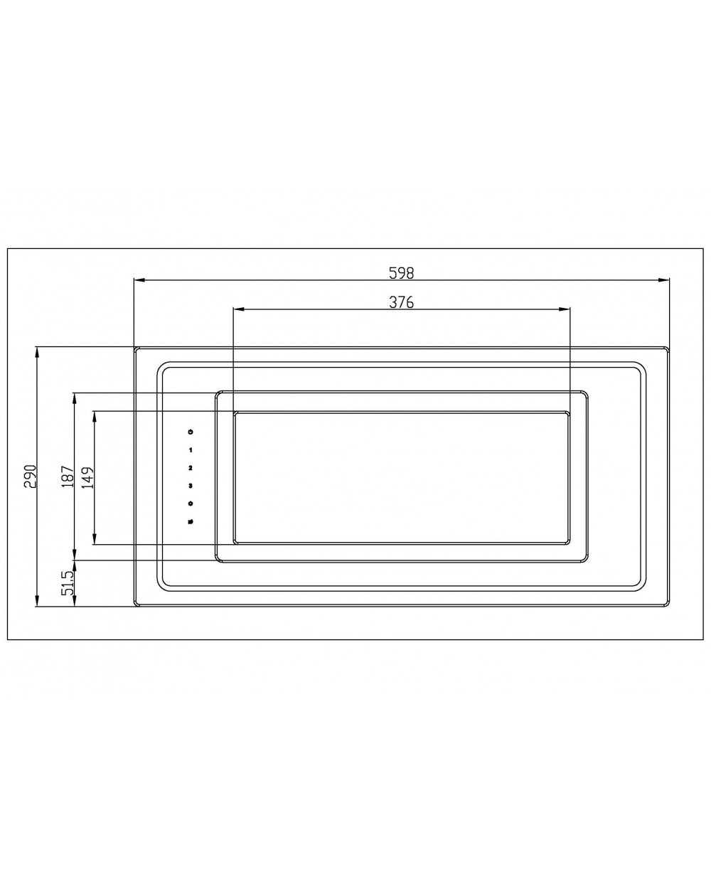 9240969 Вытяжка полновстраиваемая SCHTOFF PLANET 60 черный/черный STDN-0066348 - Вид №2