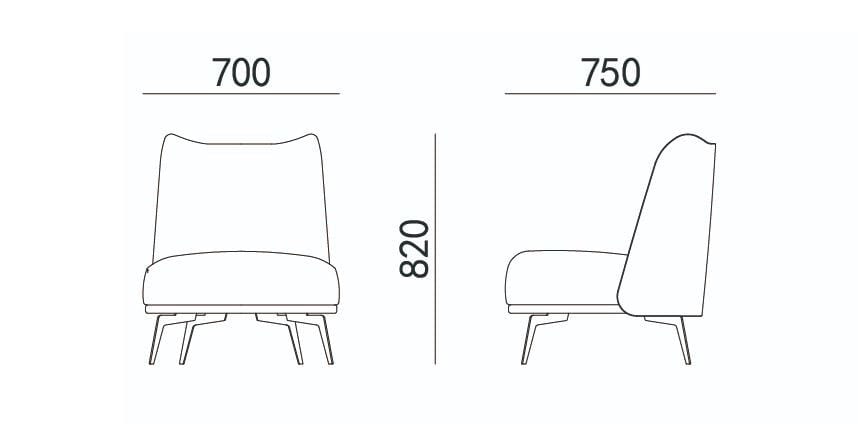Тканевое кресло с высокой спинкой HC28 maison DEBBIE ARCH-00006274 - Вид №1