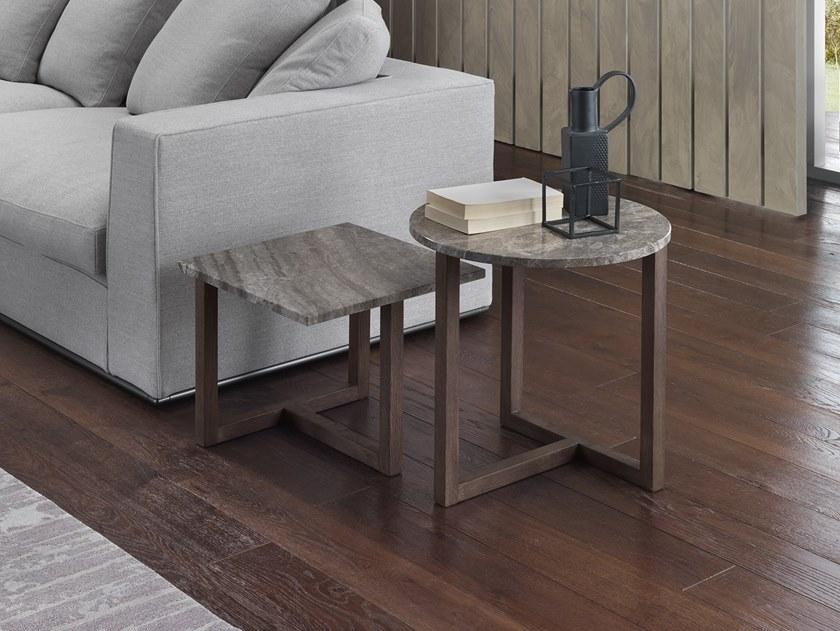 Marelli Квадратный журнальный столик из мрамора и дерева sun-id-1417191 - Вид №4