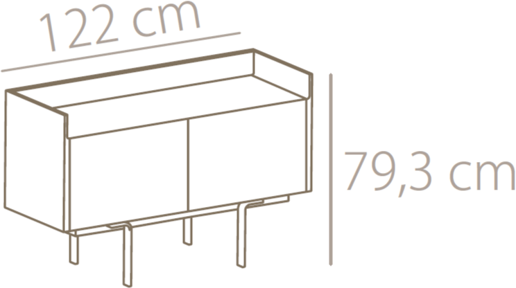 Punt Комод деревянный с распашными дверцами Stockholm Sth211 - Вид №1