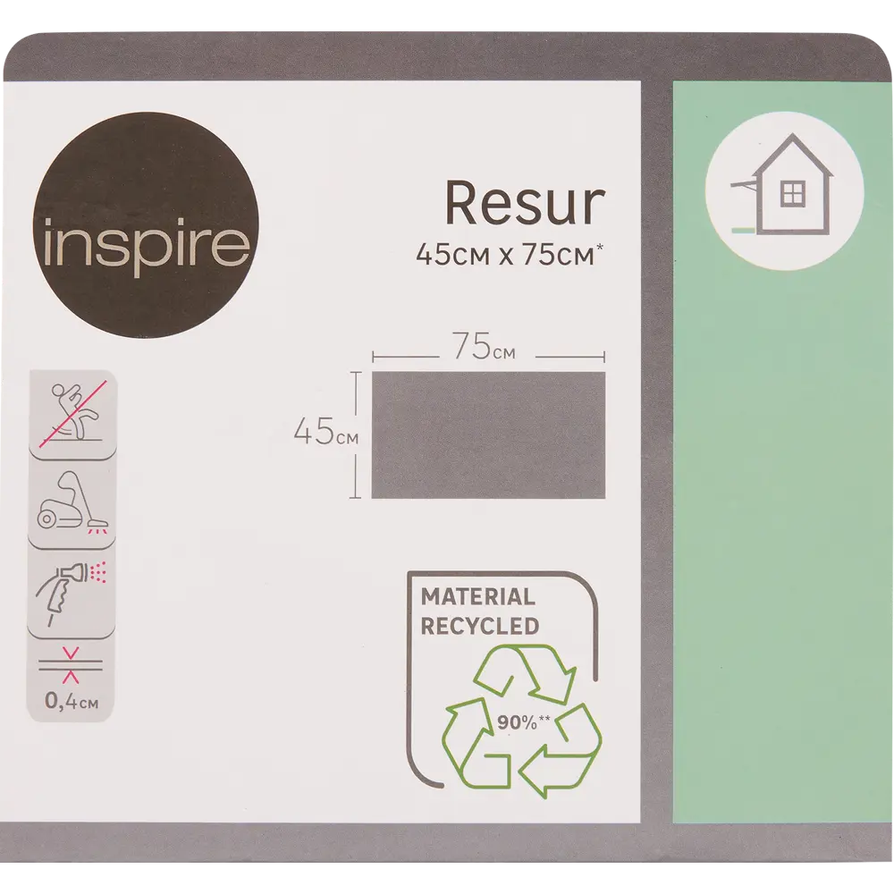 Коврик придверный Inspire Resur WLM A резина 45x75 см 83000512 STLM-2060490  - Вид №5