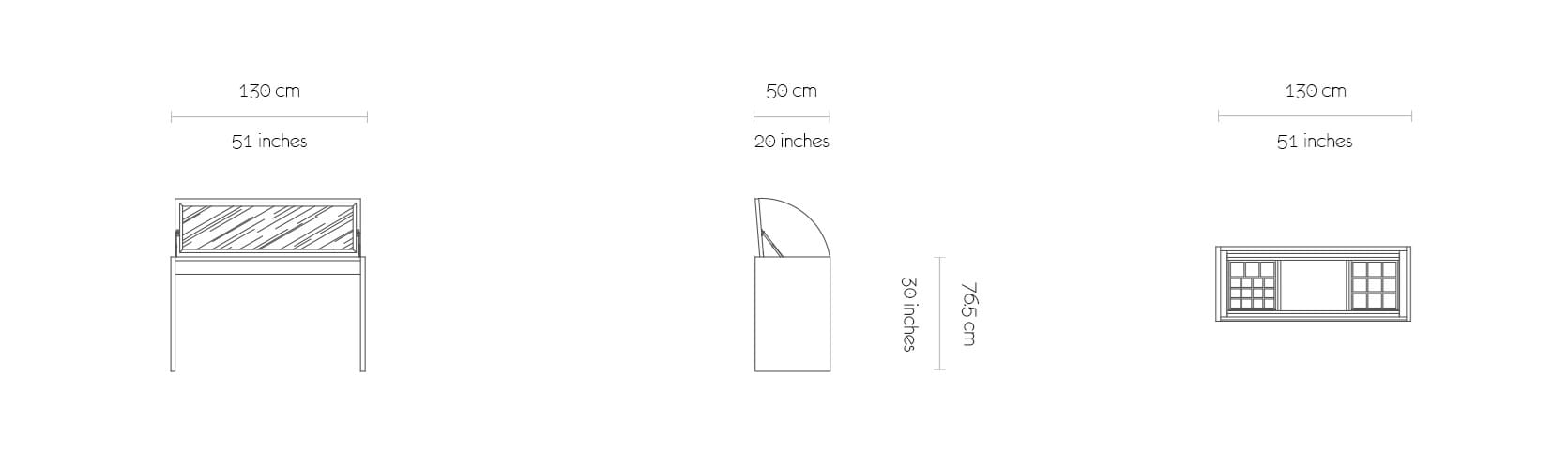 Письменный стол / деревянный туалетный столик MORADA Vogue ARCH-00068157 - Вид №3