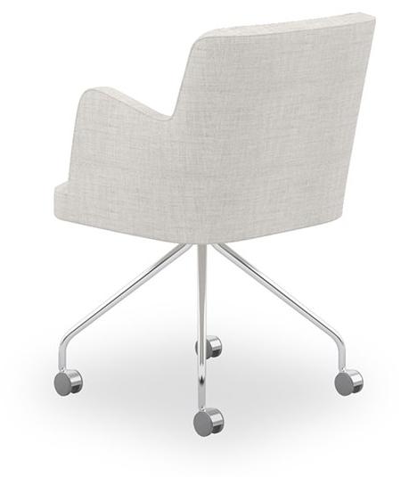 ESTEL GROUP Фетровое кресло в современном стиле с 4-мя спицами и подлокотниками с колесами Embrasse sun-id-1453315 - Вид №2