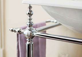 Gentry Home Таз большой белый Victorian Хром GH101398 - Вид №1