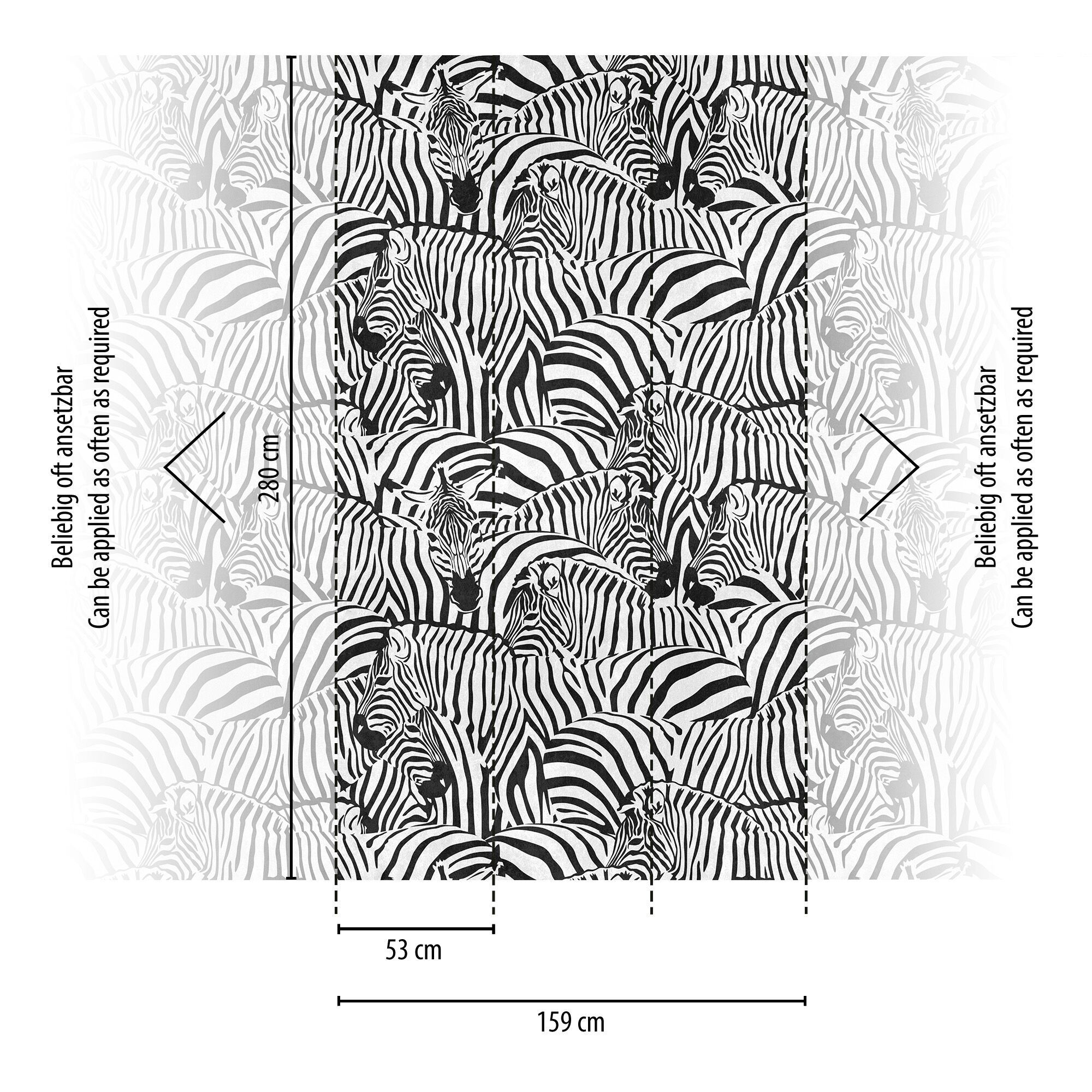 Нетканые обои из зебры Architects Paper The Wall III ARCH-00106442 - Вид №1