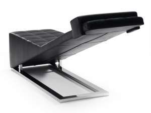 Кожаный мягкий шезлонг