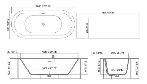 SPH 0301 Bathroom Collection ванна Sapphire Tub Dimasi 46689 - Вид №1
