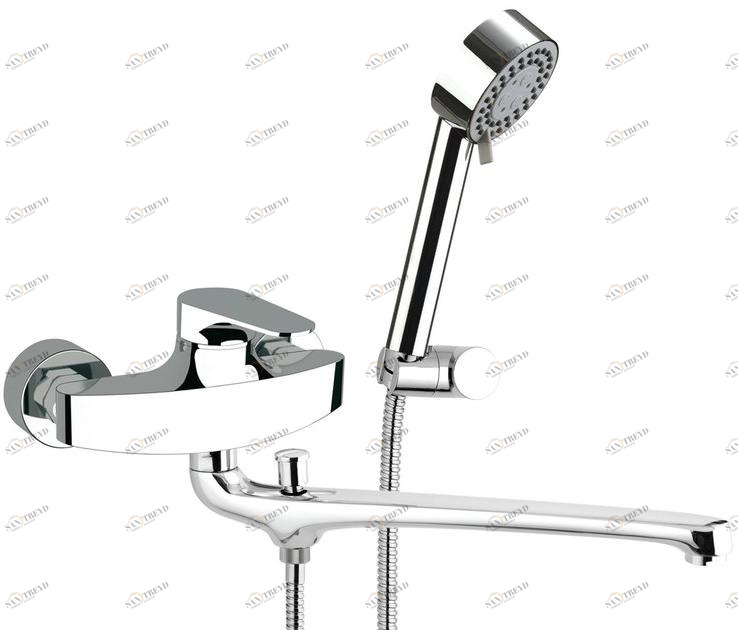 Remer Rubinetterie Смеситель для ванны настенный с ручным душем Class line L 49