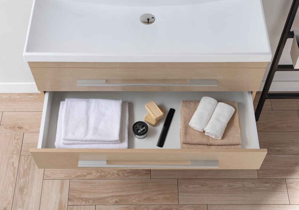 Мебель для ванной Aquanet Нота NEW 100 светлый дуб (камерино) 00230305 - Вид №8