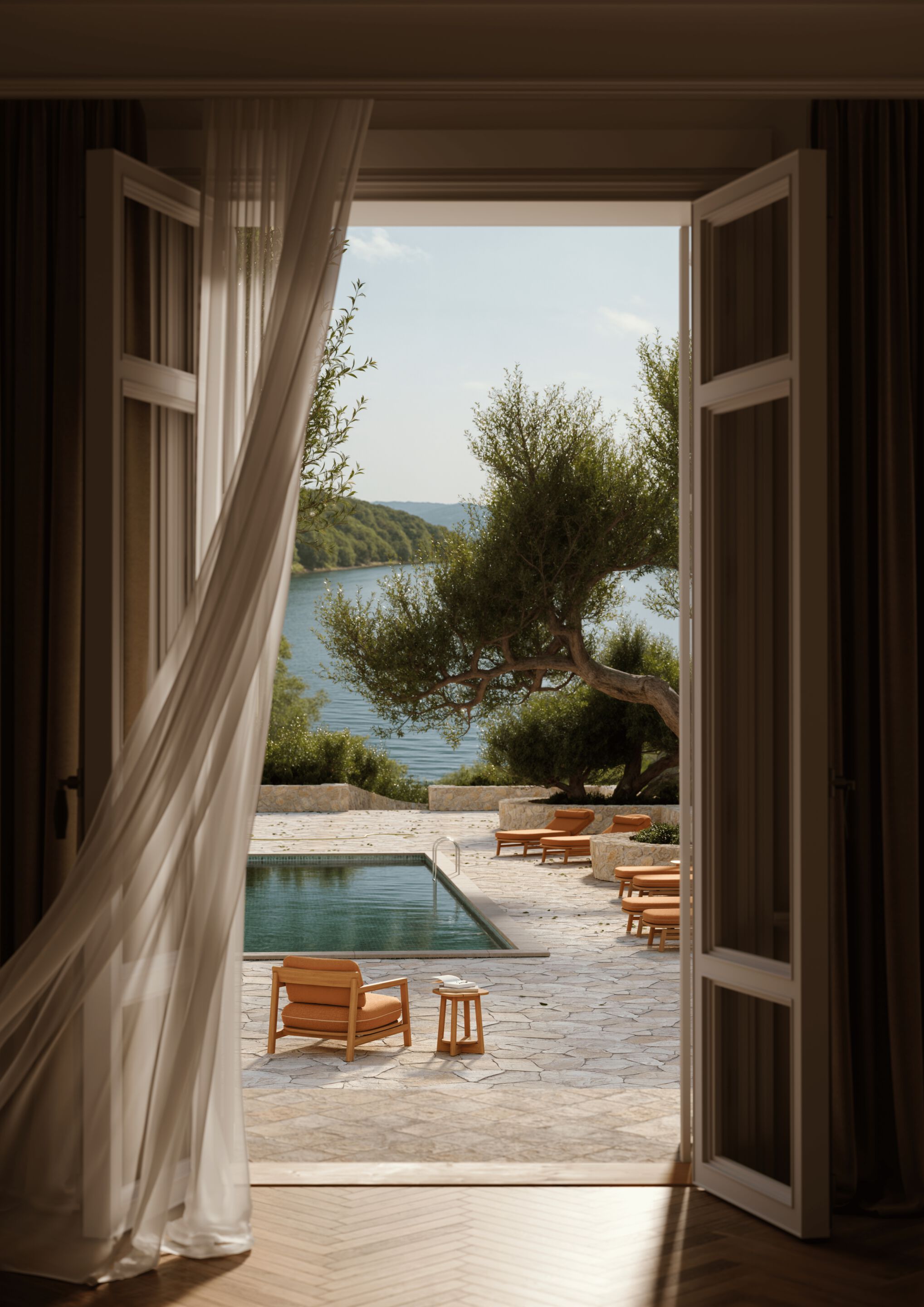 Садовое кресло из тикового дерева с подушками Sunbrella FJAKA Oaza ARCH-00037192 - Вид №5