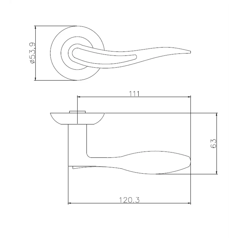 Дверные ручки EDSON EDS-24H-R1 в бронзовом исполнении 85167642 STLM-0902069 - Вид №4