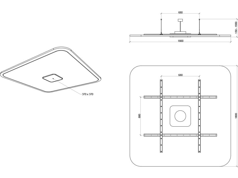 Рециркулированная пластиковая подвесная акустическая панель IMPACT ACOUSTIC® TETRA ARCH-00151073 - Вид №2