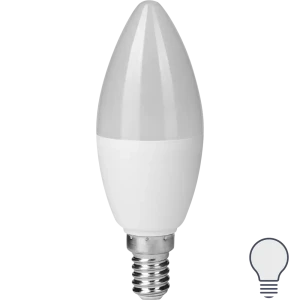 Лампа светодиодная Osram E14 220-240 В 6.5 Вт свеча матовая 550 лм нейтральный белый свет