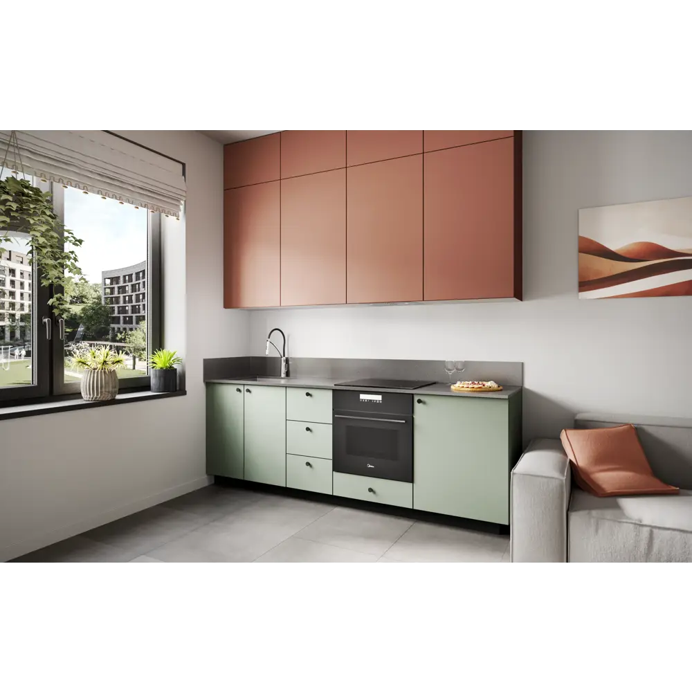 Фальшпанель Konsensa Тара для кухонного шкафа 37×102 см терракотовый МДФ 89385592 STLM-1414627 - Вид №7