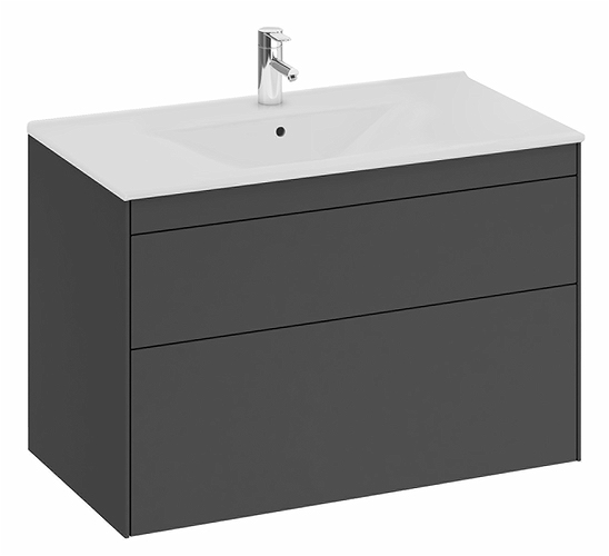 47435 IFO Sense тумба под умывальник с двумя ящиками, W = 600 мм, W1 = 610 мм, белый - Вид №9