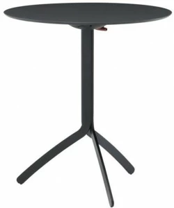 Ligne Roset Круглый стол из стали и дерева со складной столешницей  005nfj10