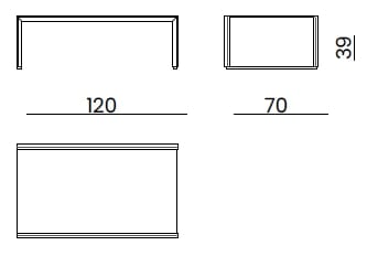Прямоугольный журнальный столик из керамогранита Bizzotto Italia Atmosphera ARCH-00086567 - Вид №6