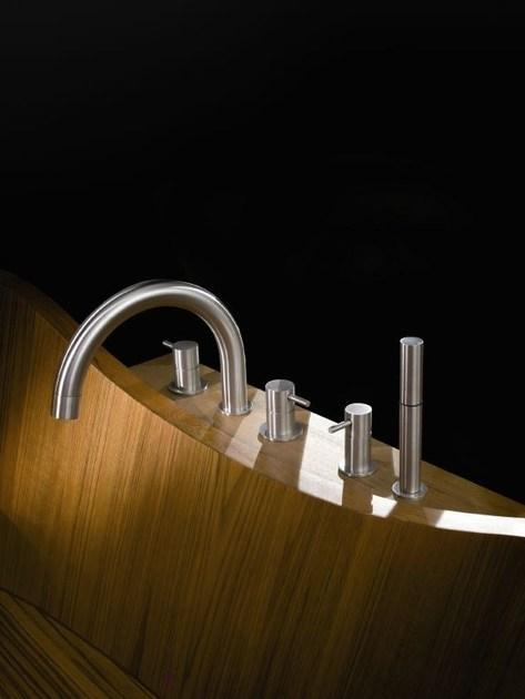 MGS Смеситель для ванны из нержавеющей стали на 2 отверстия с ручным душем Minimal sun-id-1473609 - Вид №1