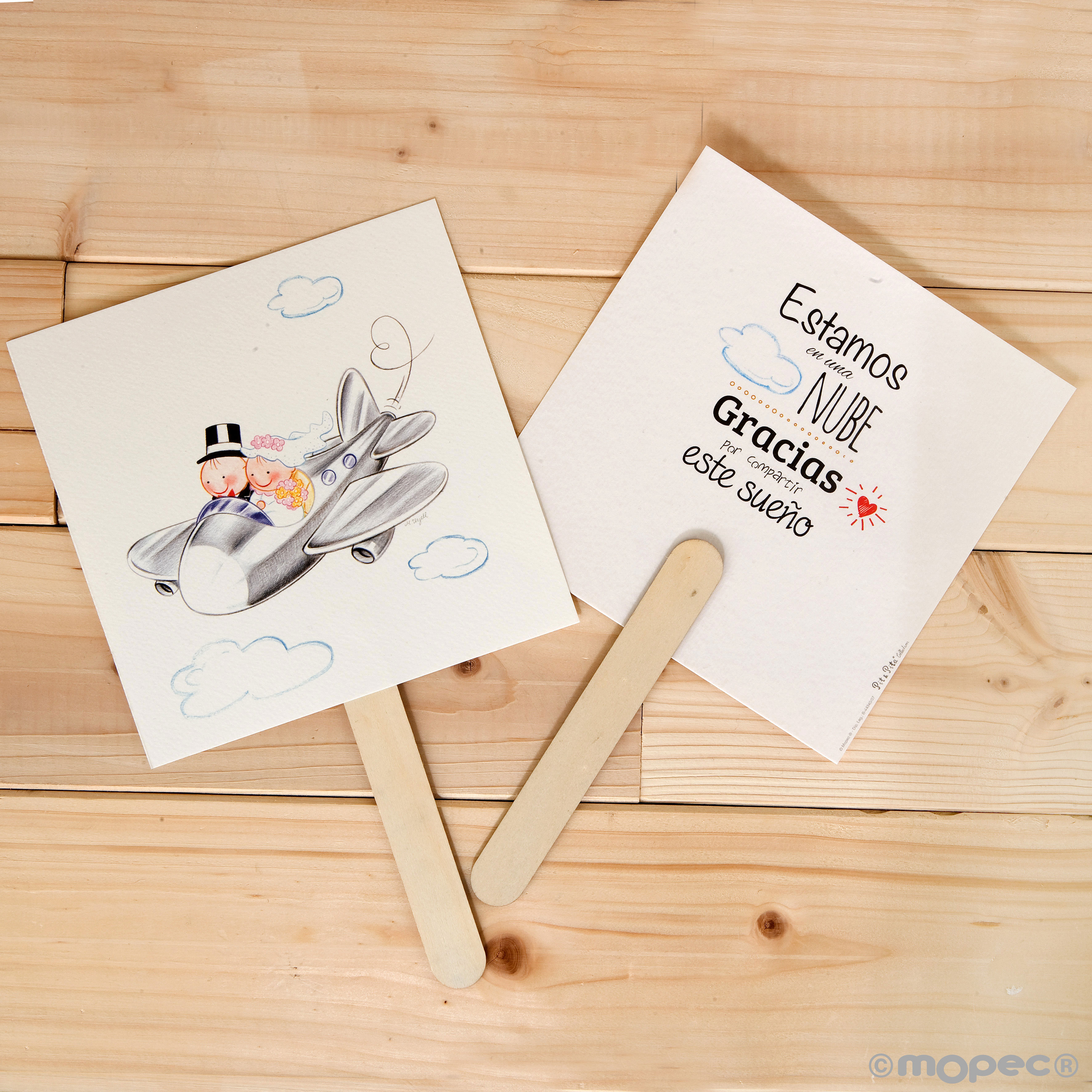 WX8370.1 PERS. Пай пай  Персонализированные pit & pita «мы в облаке» набор на 100 единиц. Dekoraniaevents Bodas  - Вид №1