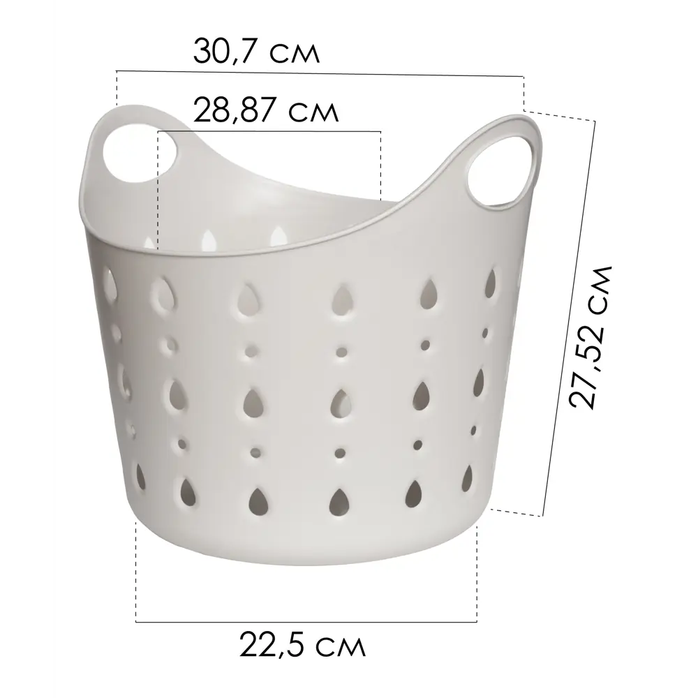 Корзина для белья Berossi CubaLibra ИК 74921000 10 л цвет платина STLM-2002424 - Вид №8