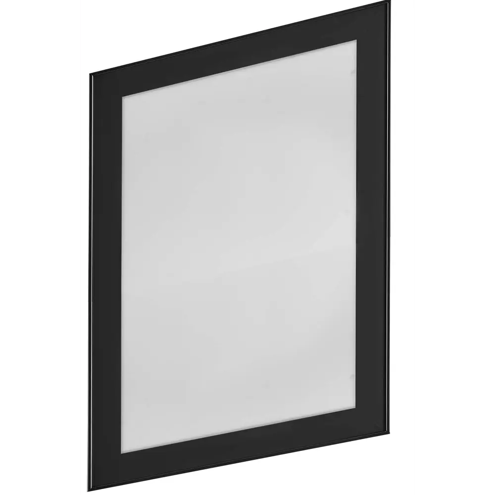 Фасад кухонный Вельск Delinia ID с алюминиевой рамой и стеклом 59,7×38,1 см черный 86799223 STLM-0879811