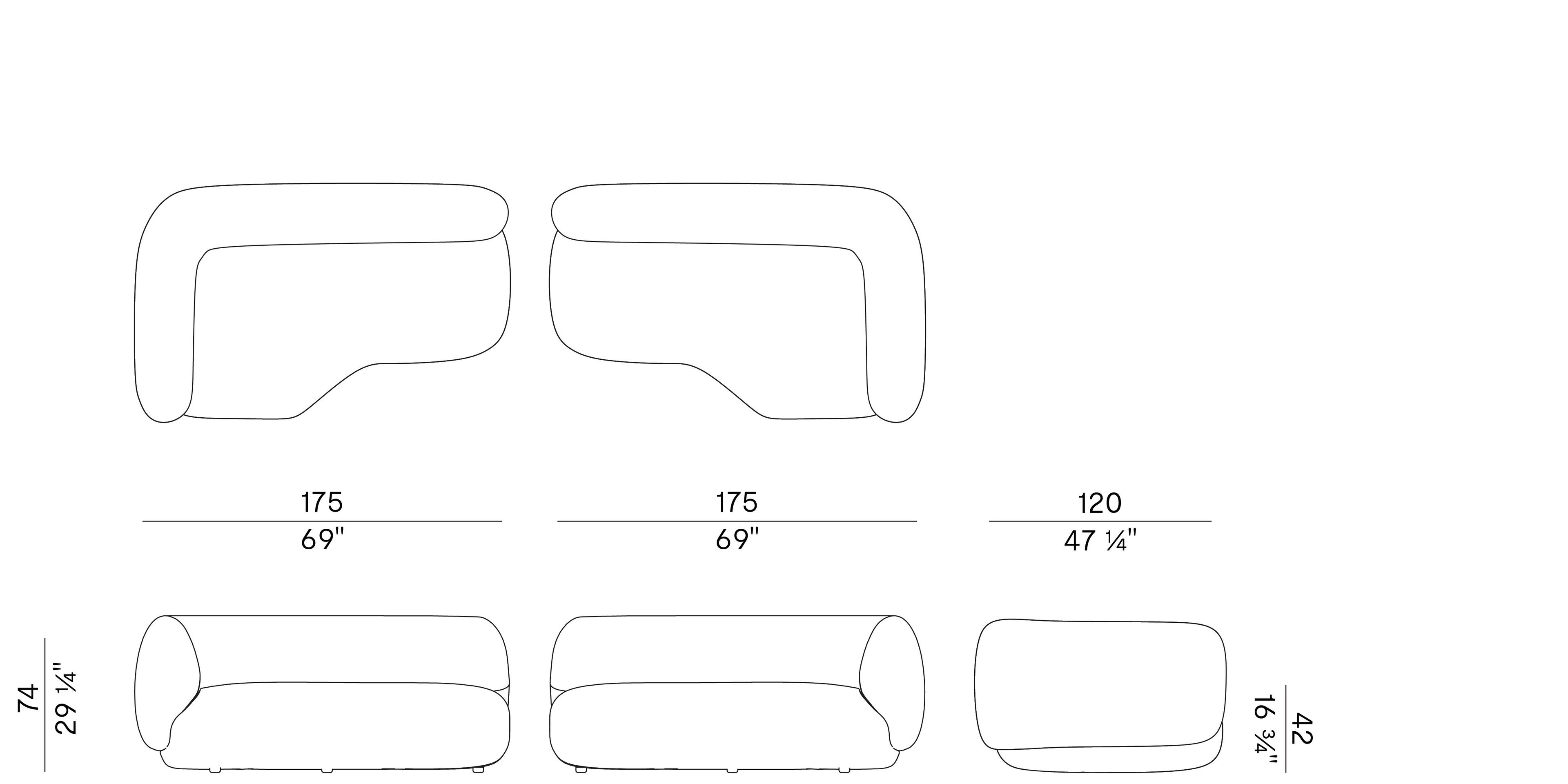 Модульный тканевый диван Potocco Jade ARCH-00032331 - Вид №12