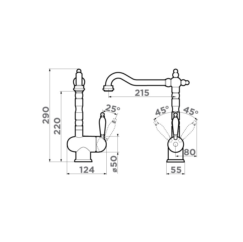 Смеситель для кухни Kyoto G OMOIKIRI OKY-G-35 - Вид №5