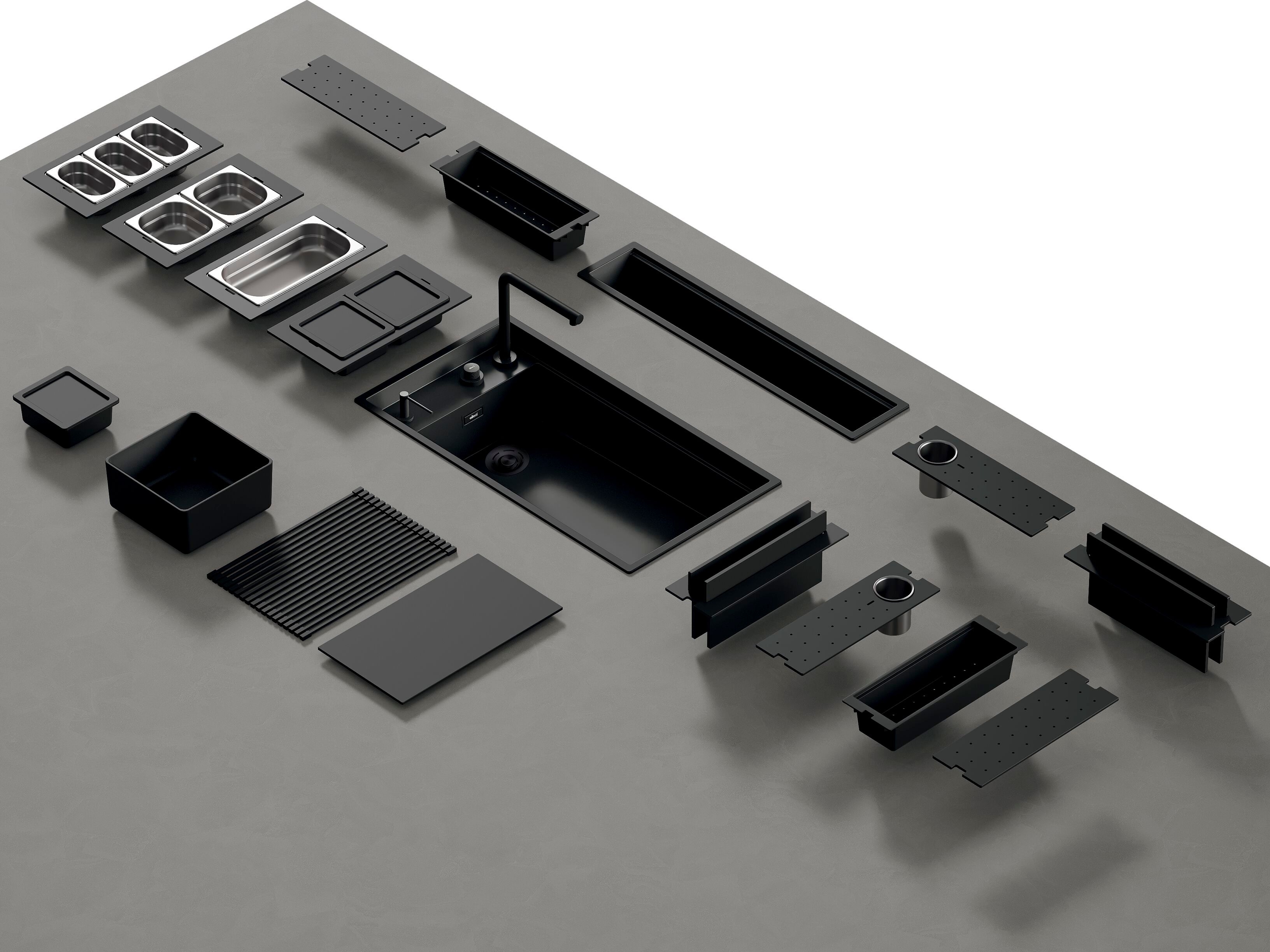 Раковина с одной чашей в Кератеке Elleci элитная кухня ARCH-00022898 - Вид №3