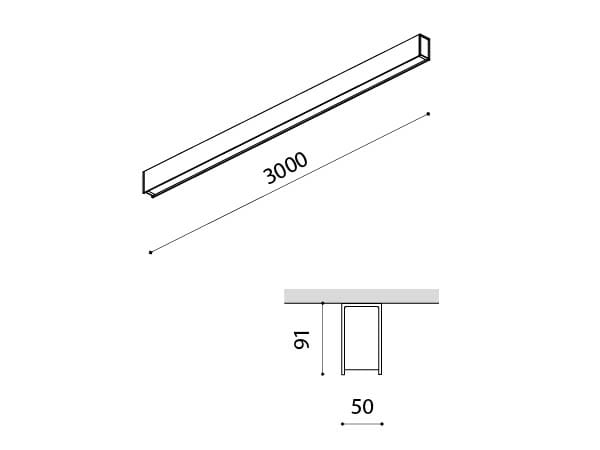Алюминиевый светодиодный потолочный светильник Arkoslight Fifty + Surface ARCH-00009735 - Вид №3