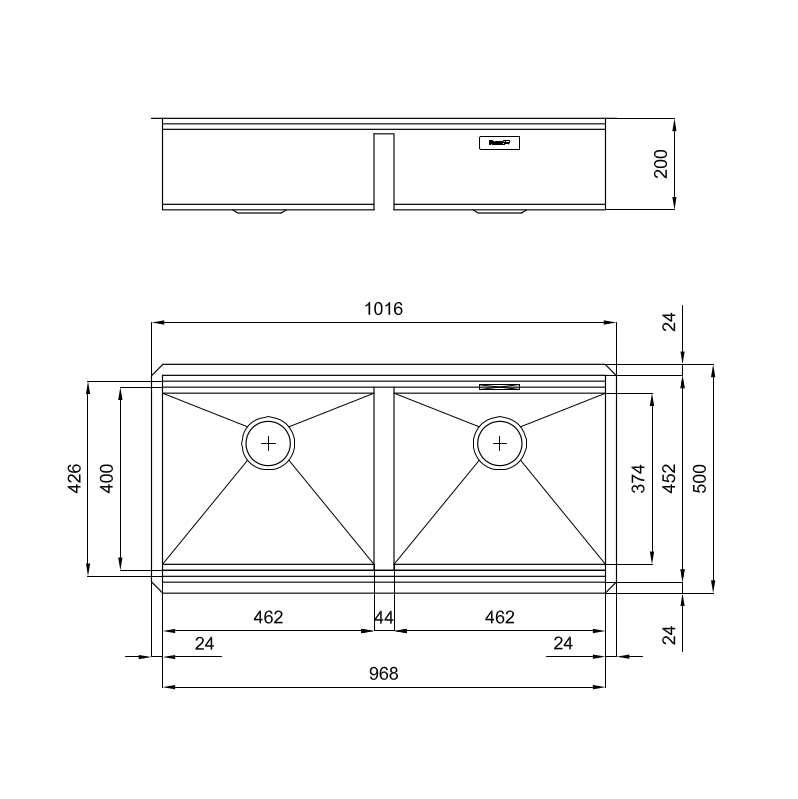 1016850 Мойка Foster Milano 1016850 Fosterspa  - Вид №1