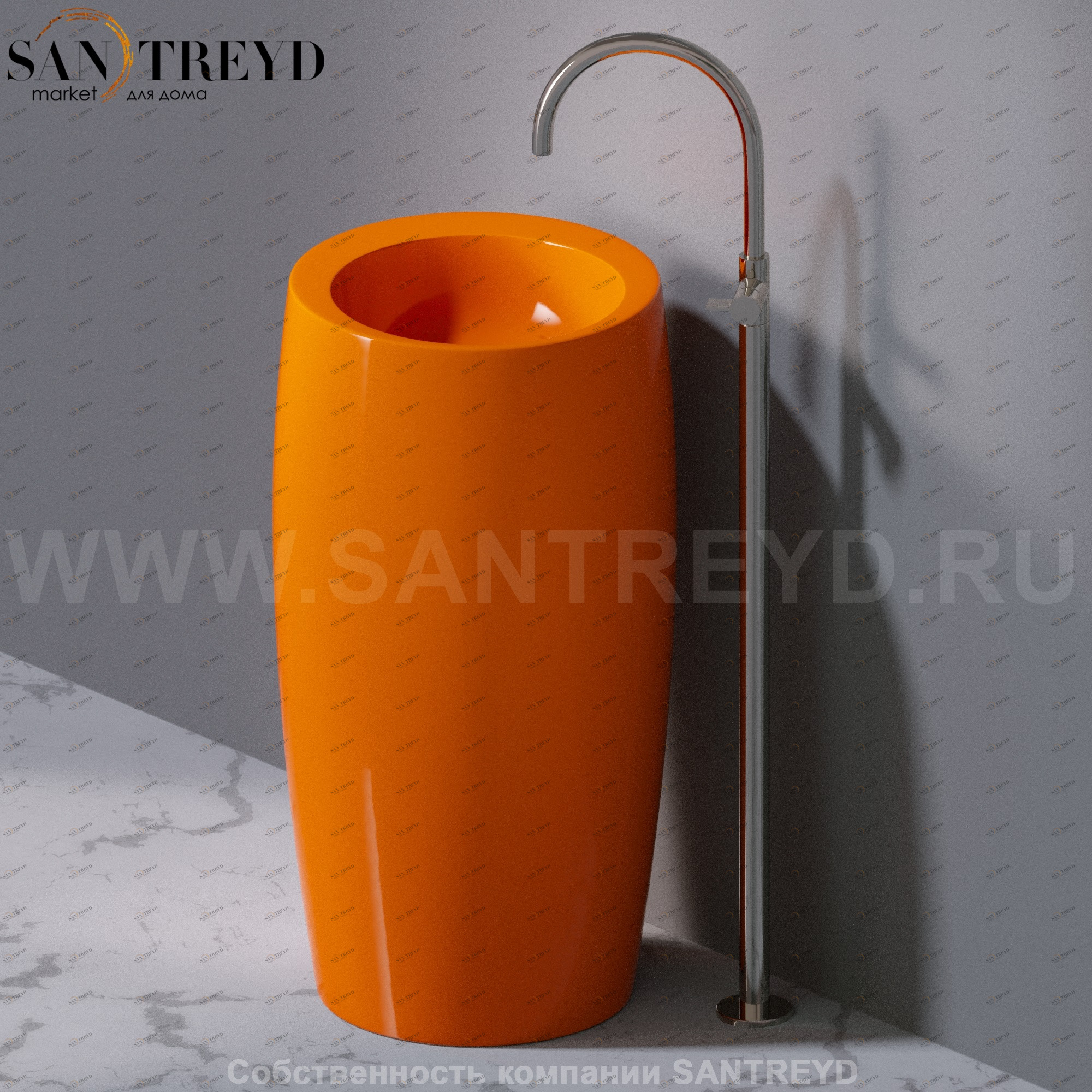 L100T0R0VT.114 Напольная раковина стоящая круглая A. e T. Italia SPOT AeT ITALIA TOTEM