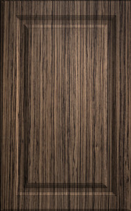 Фасады для кухни Классика Фрезеровка «Прямоугольник 90+» Зебрано темное №119