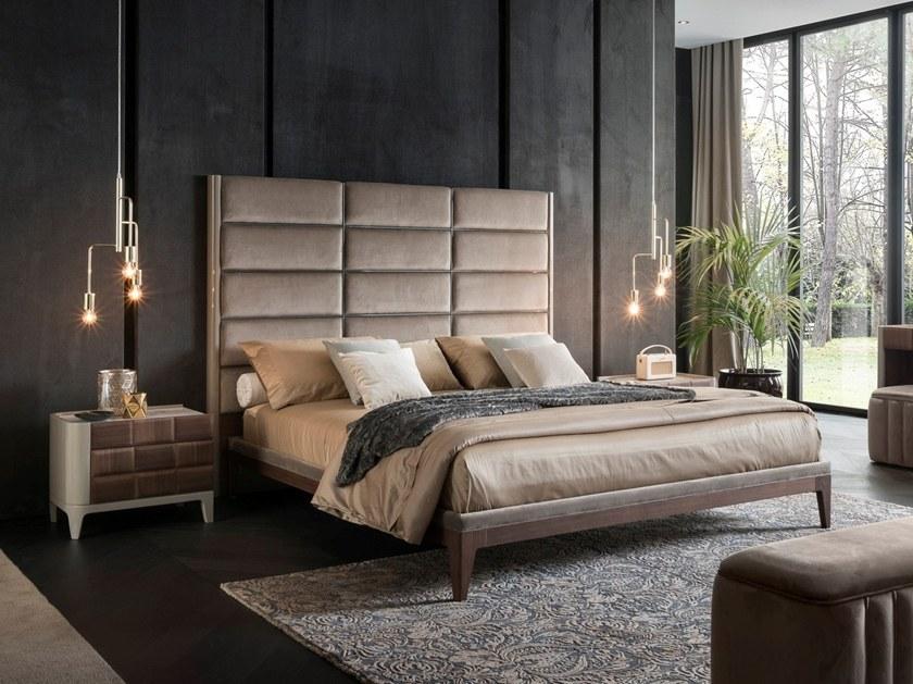 Dall'Agnese Двуспальная кровать из бархата с мягким изголовьем Dama sun-id-1439187 - Вид №1