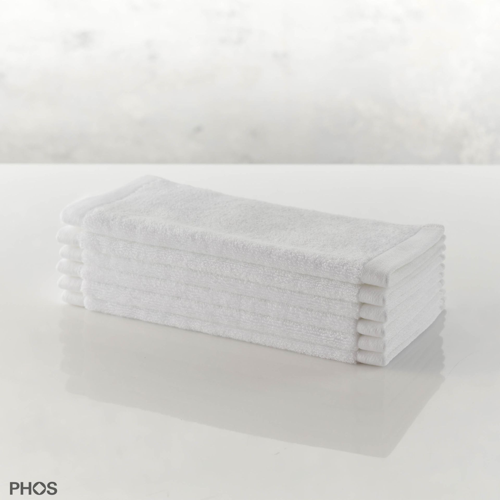 PHA2-GS-Set2 Полотенцедержатель для гостей, включая 12 гостевых махровых полотенец Grace серо-стального цвета PHOS  - Вид №3