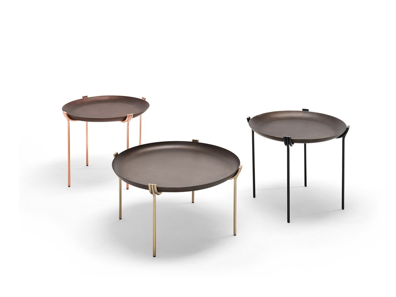 Круглый металлический журнальный столик с подносом Saba Italia ARCH-00115431 - Вид №3