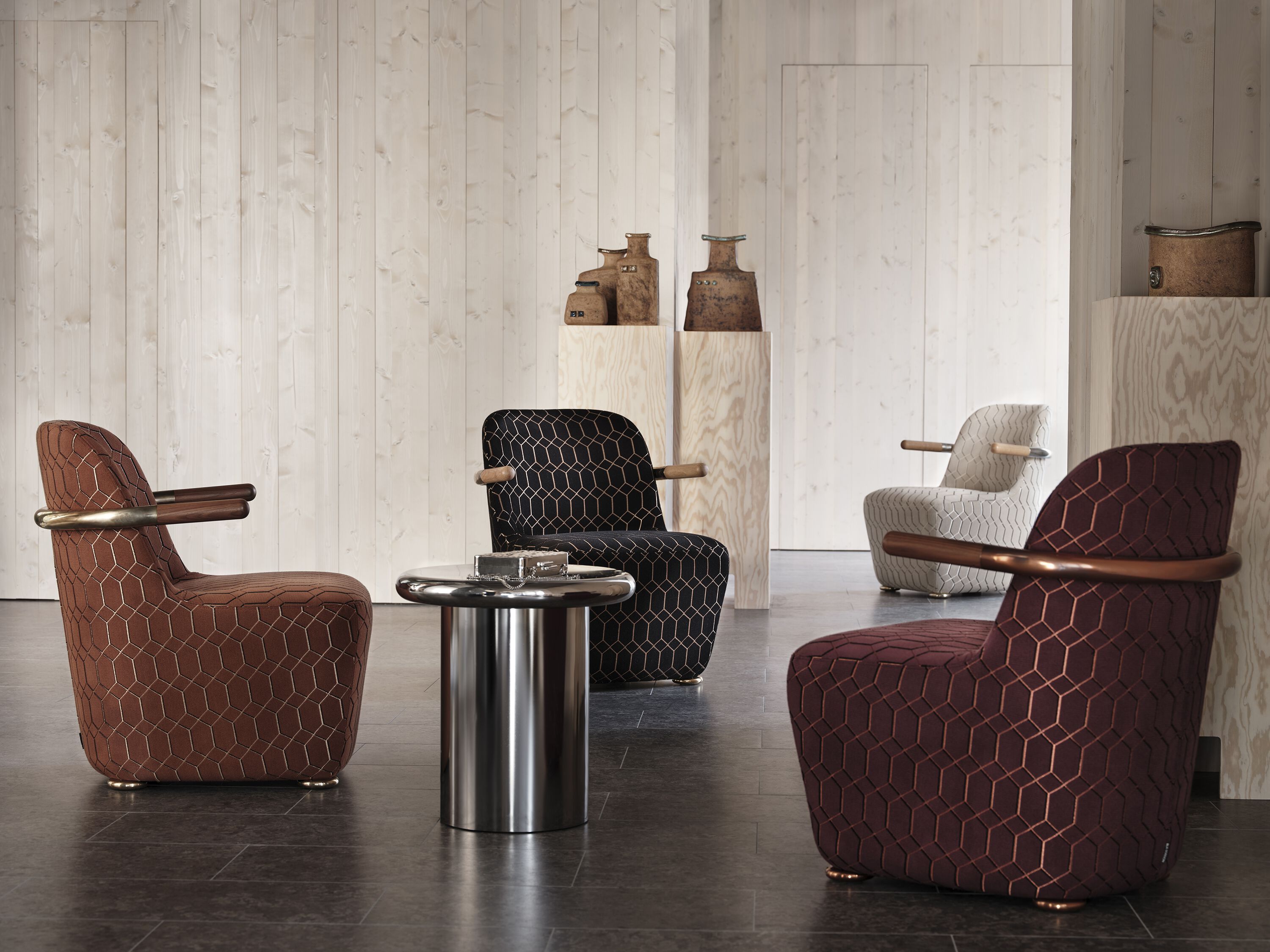 Круглый журнальный столик из зеркального стекла Bla Station BLANK ARCH-00053213 - Вид №9