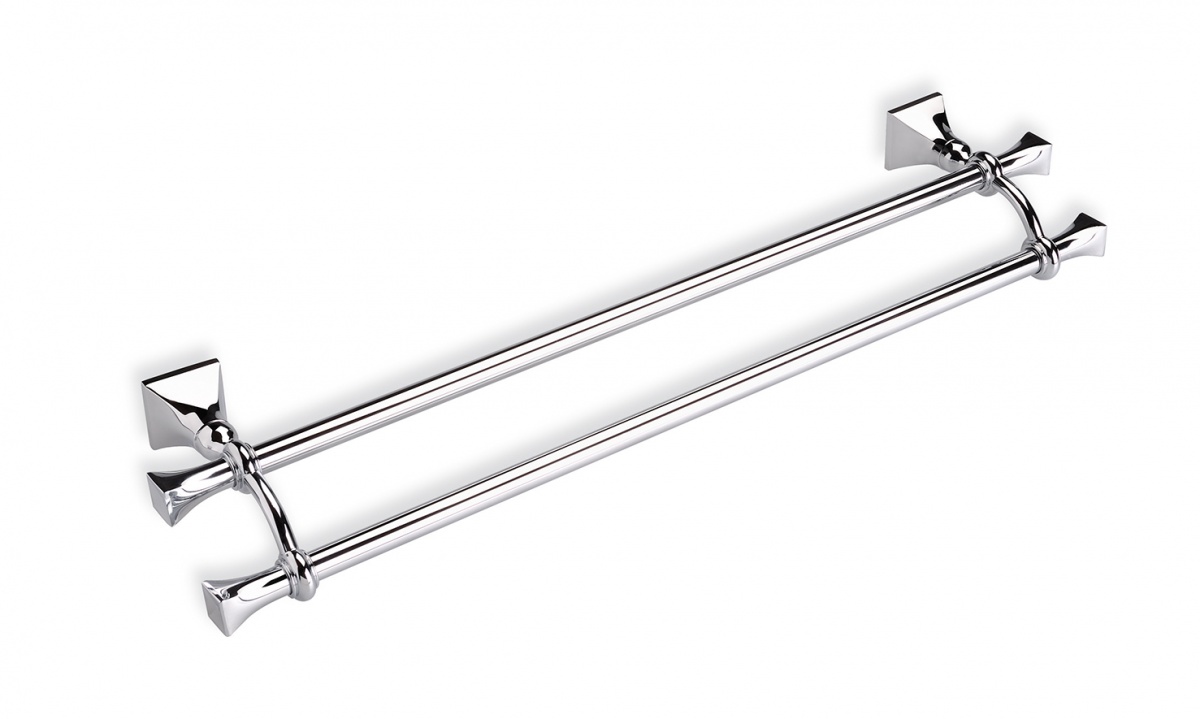 PR05.2(08) Stil Haus Prisma, полотенцедержатель двойной, цвет хром