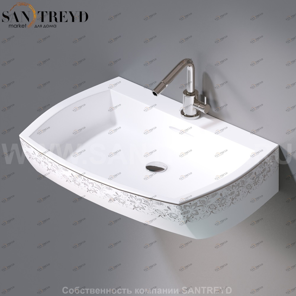 L283.463P Подвесная раковина настенная овальная A. e T. Italia SQUARE белая AeT ITALIA