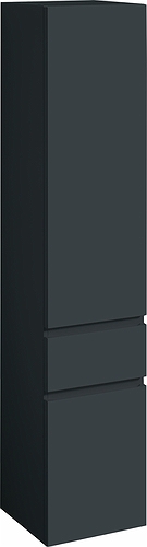 44765 IFO Renova Плоский высокий шкаф с двумя дверцами и ящиком, глянцевый белый  - Вид №2