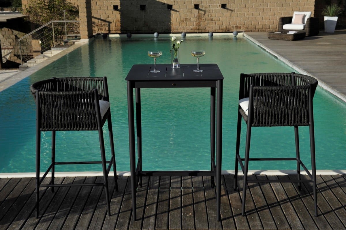 Высокий квадратный алюминиевый стол Unopiù свет ARCH-00153298 - Вид №2