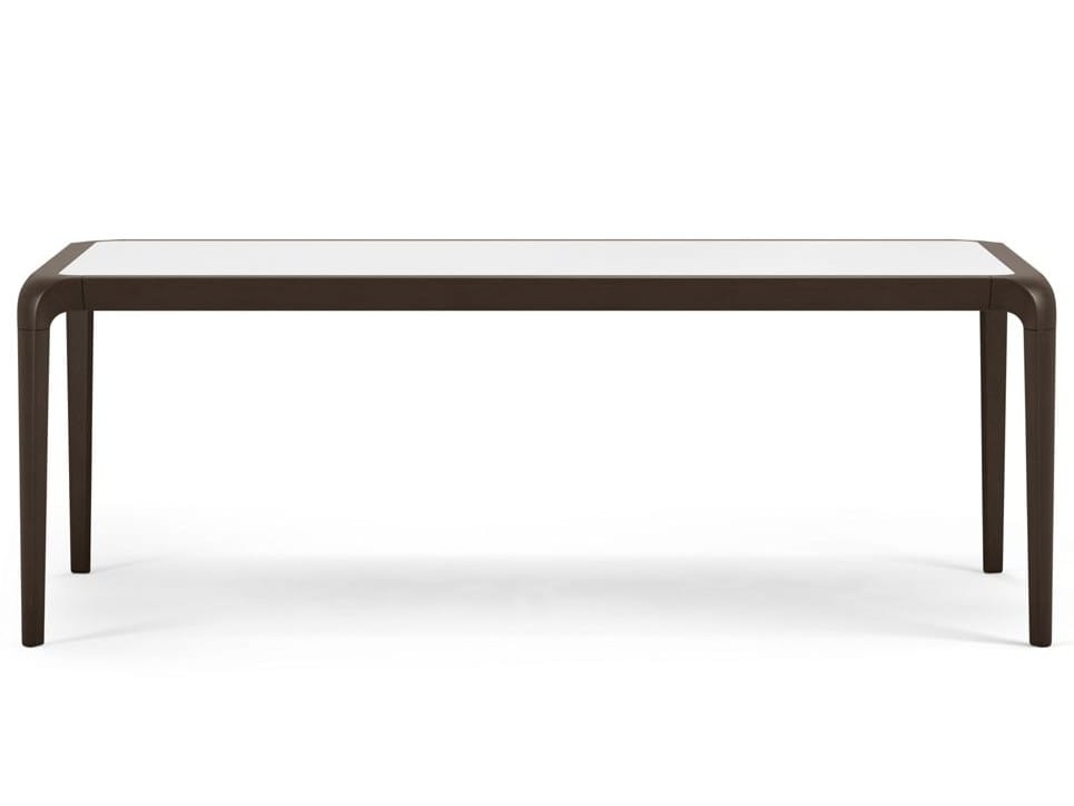 Прямоугольный обеденный стол из дерева и Daquacryl® ROCHE BOBOIS Les Contemporains ARCH-00104085