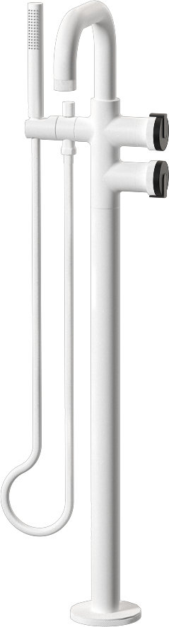 E-11557-R1MBK-L1BK-WT Смеситель напольный отдельностоящий (внешняя часть) GRAFF MOD+