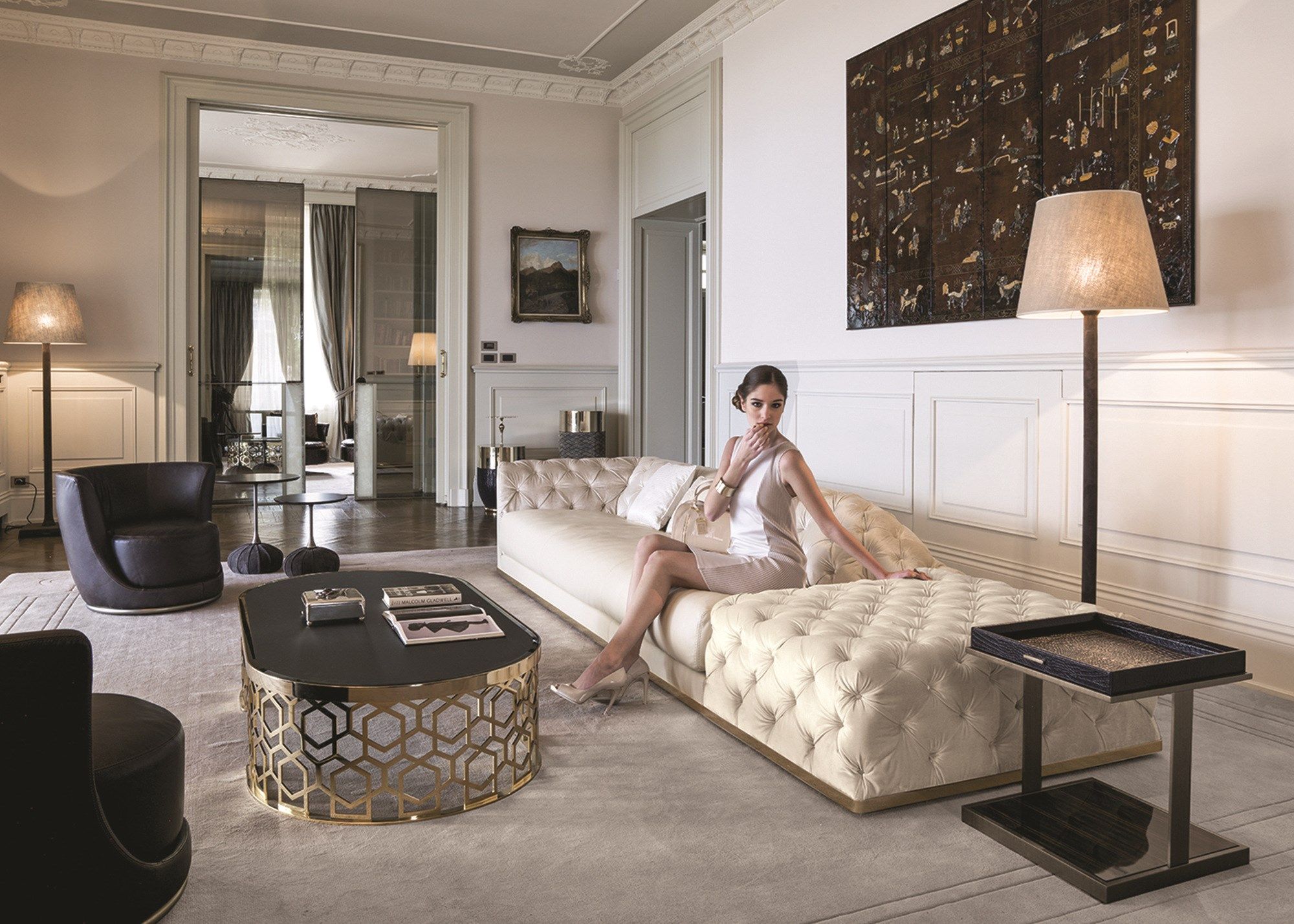 Круглый деревянный журнальный столик Longhi Loveluxe ARCH-00079089 - Вид №2