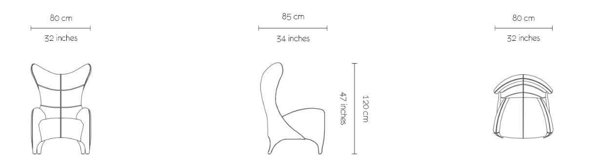 Кожаное кресло bergère с подлокотниками MORADA AVI ARCH-00034138 - Вид №6