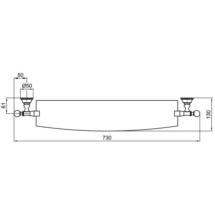 KA500701065 Стеклянная полка Webert Karenina  - Вид №1