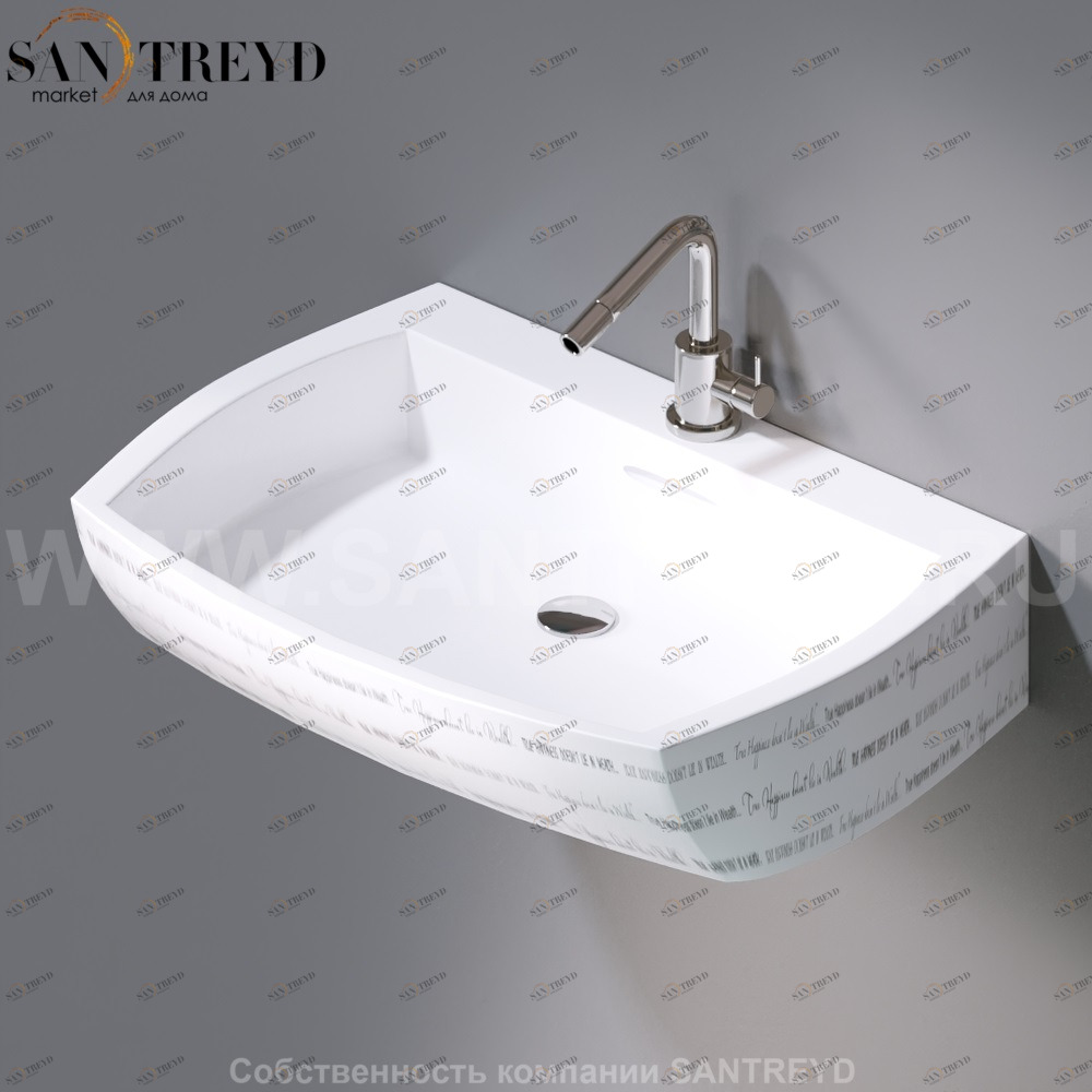 L283.420 Подвесная раковина настенная овальная A. e T. Italia SQUARE белая AeT ITALIA